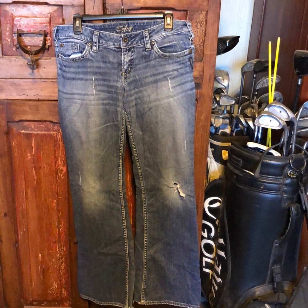 Silver jeans  32/33 western glove works pioneer